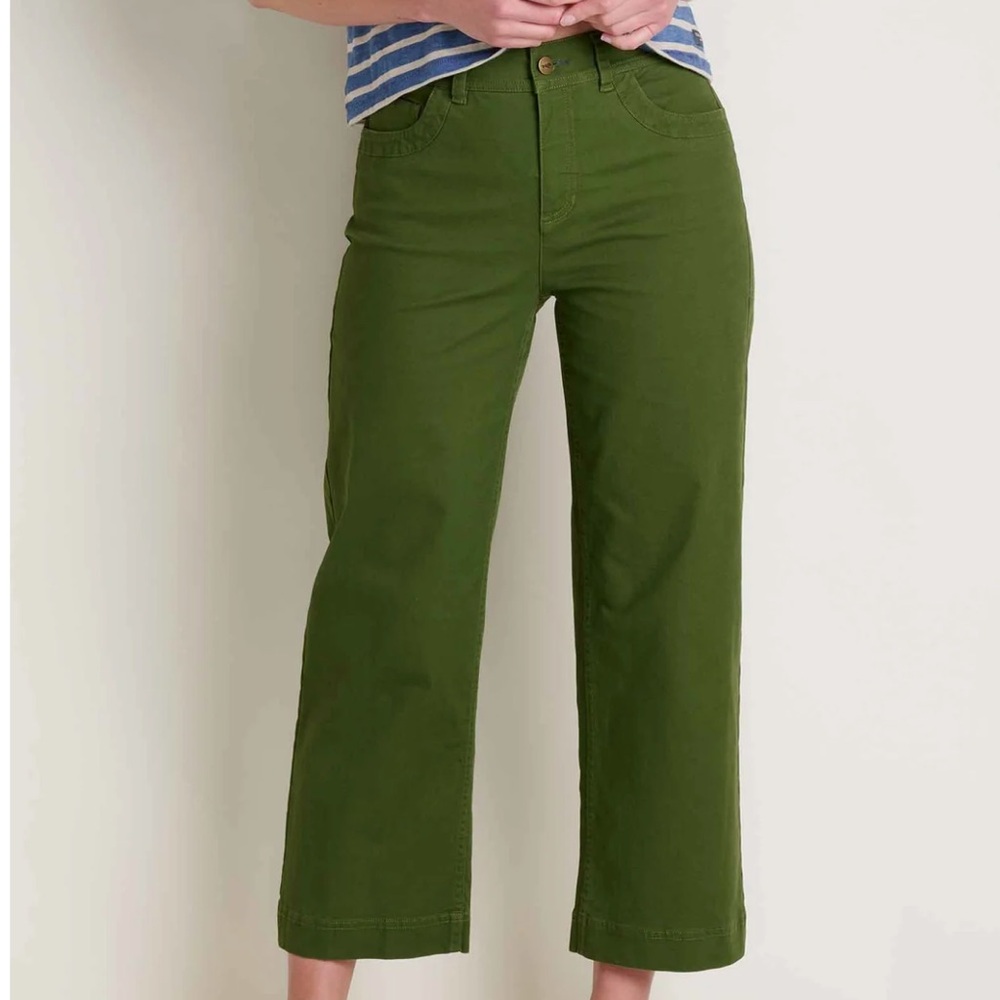 Toad & Co Earthworks Wide Leg Pant Epidote Size 0 New‎ With Tags